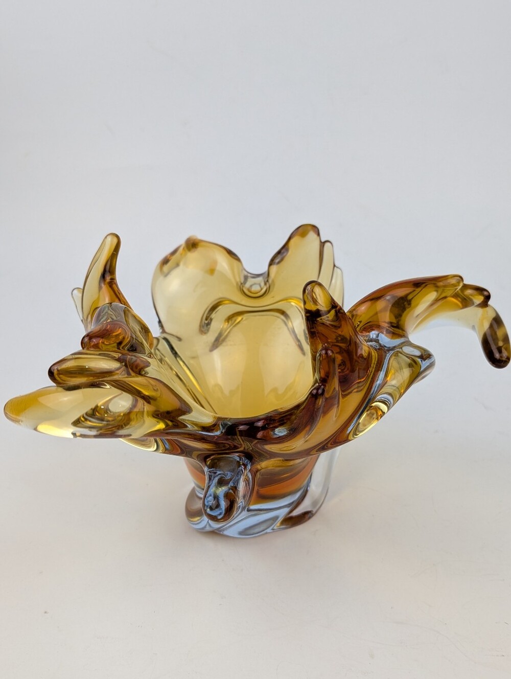 Murano Style Hand Blown Freeform MCM Modern Ashtray